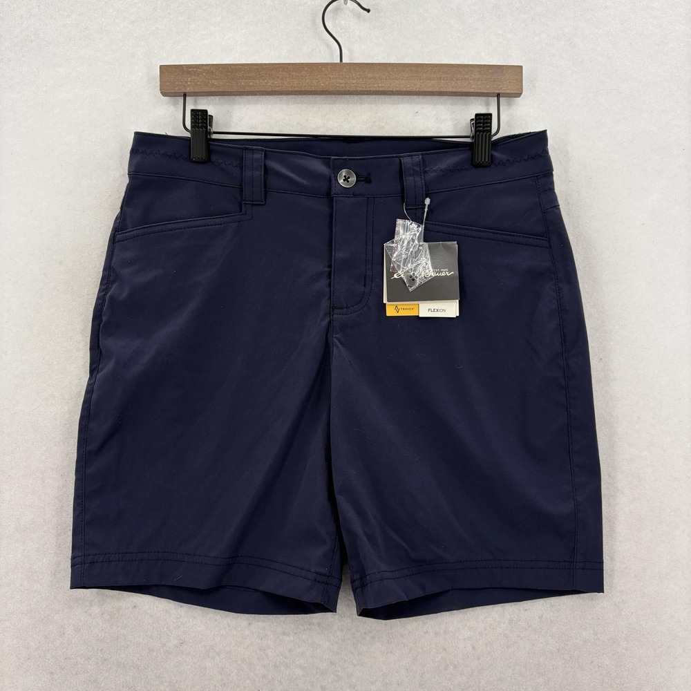 Eddie Bauer Travex Horizon Bermuda Shorts Womens 6 Blue Stretch Flexion Hiking